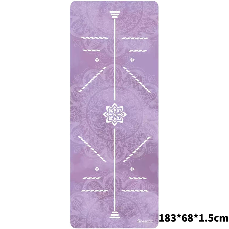 Tapis de yoga fin et pratique en daim et caoutchouc Olivenorma 