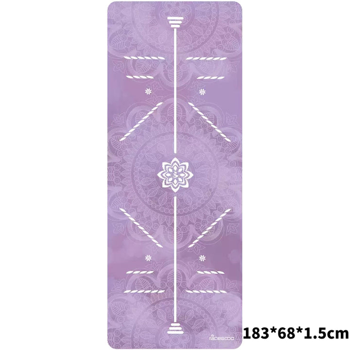 Tapis de yoga fin et pratique en daim et caoutchouc Olivenorma 