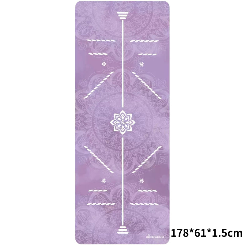 Tapis de yoga fin et pratique en daim et caoutchouc Olivenorma 