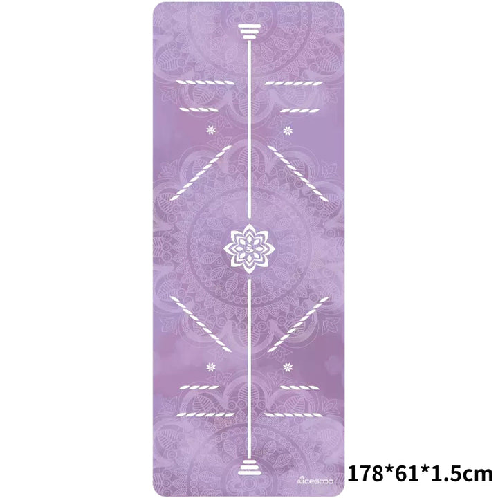 Tapis de yoga fin et pratique en daim et caoutchouc Olivenorma 