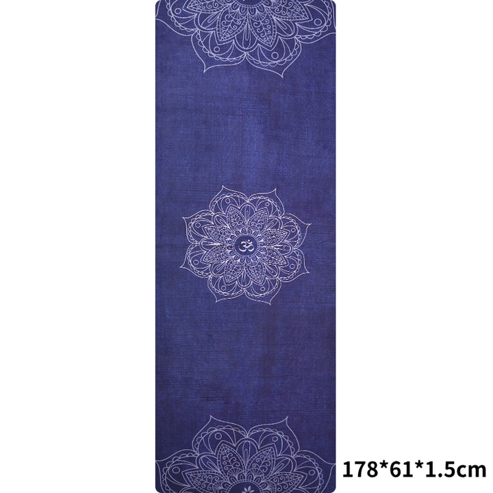 Tapis de yoga fin et pratique en daim et caoutchouc Olivenorma 