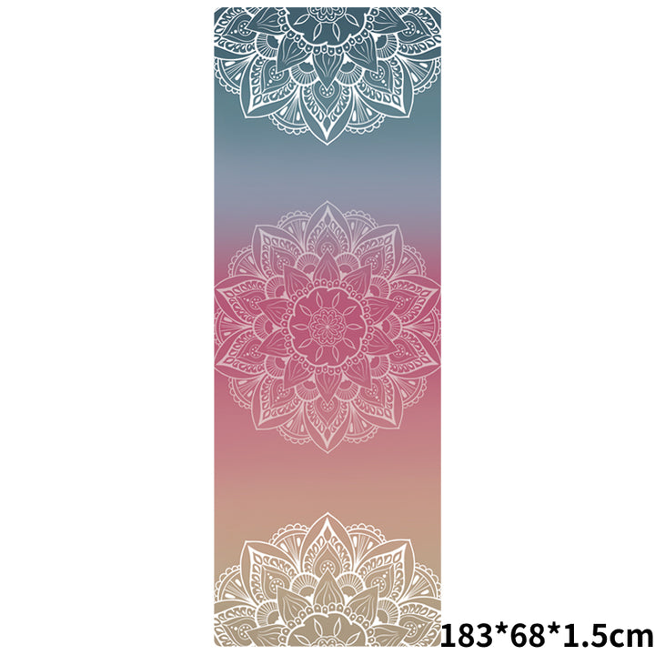 Tapis de yoga fin et pratique en daim et caoutchouc Olivenorma 