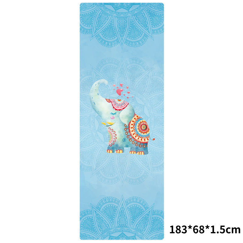 Tapis de yoga fin et pratique en daim et caoutchouc Olivenorma 