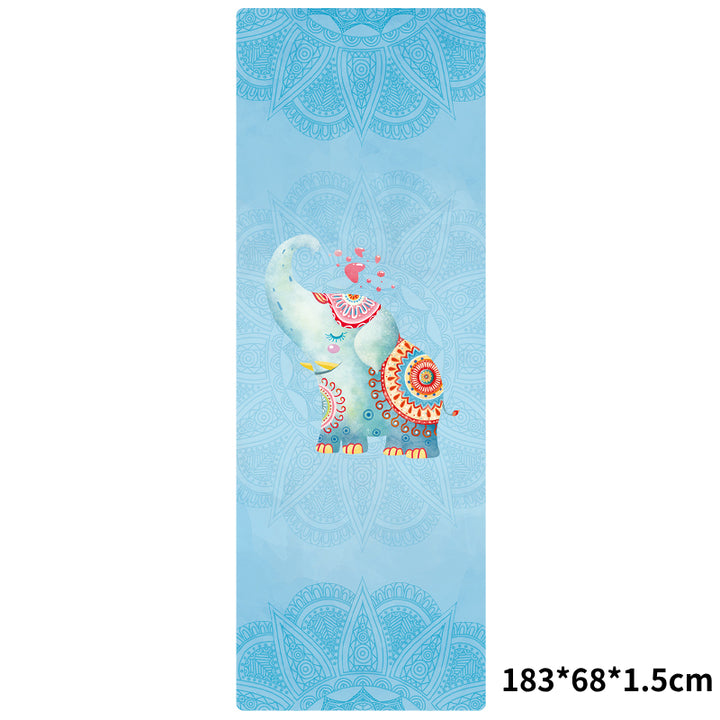 Tapis de yoga fin et pratique en daim et caoutchouc Olivenorma 