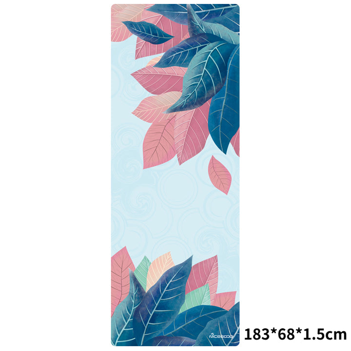 Tapis de yoga fin et pratique en daim et caoutchouc Olivenorma 