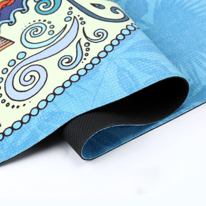 Tapis de yoga fin et pratique en daim et caoutchouc Olivenorma 
