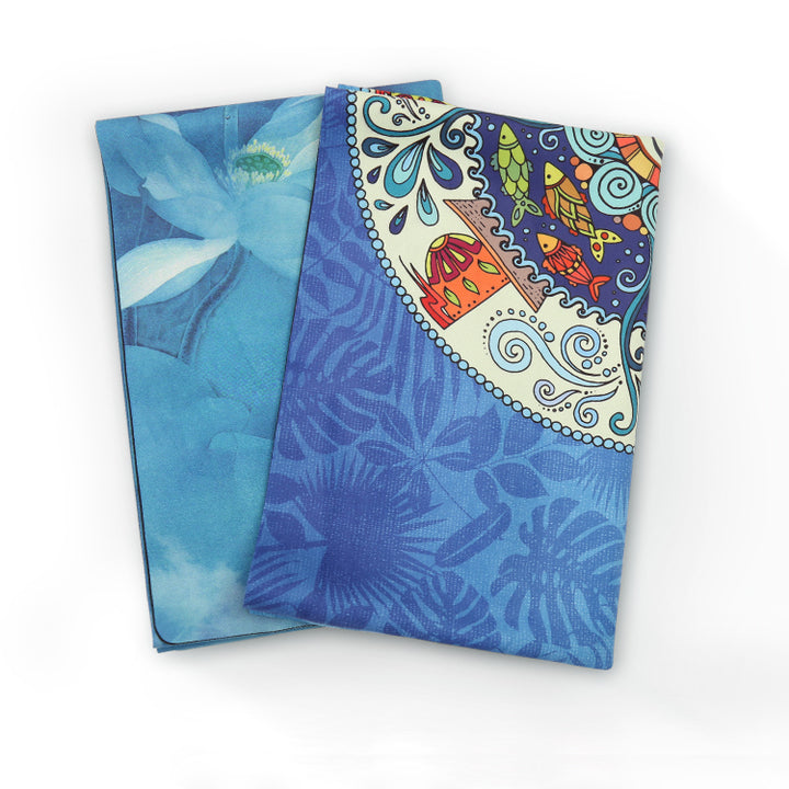 Tapis de yoga fin et pratique en daim et caoutchouc Olivenorma 