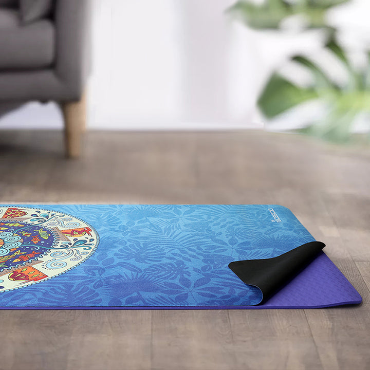 Tapis de yoga fin et pratique en daim et caoutchouc Olivenorma 