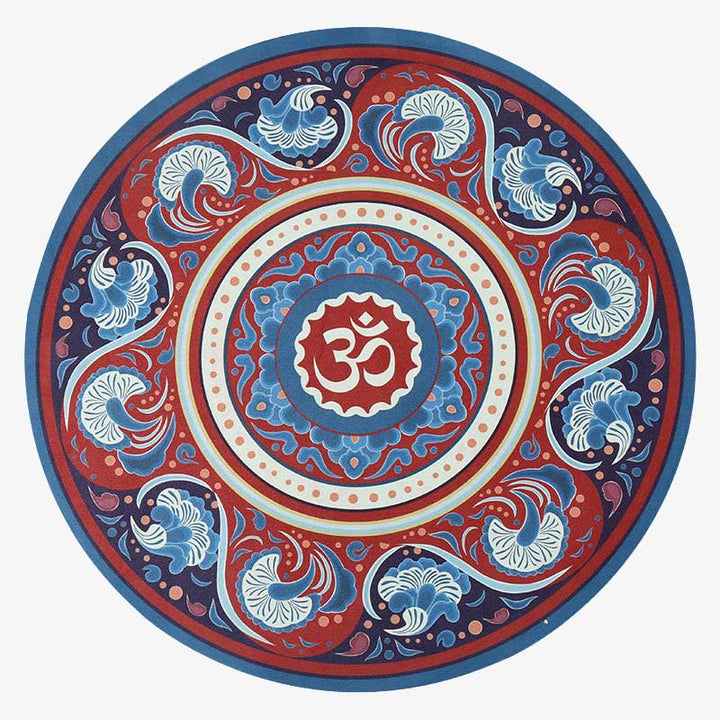 Tapis de yoga antidérapant rond de petite taille Olivenorma 60 cm
