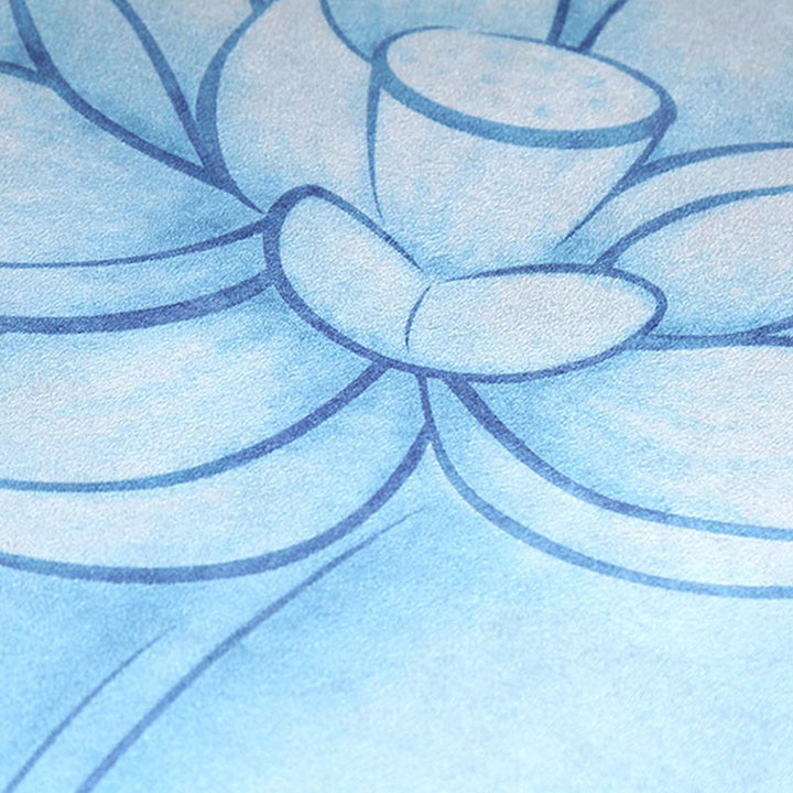 Tapis de yoga rond de méditation Olivenorma « Om Sea of Flowers » de 60 cm