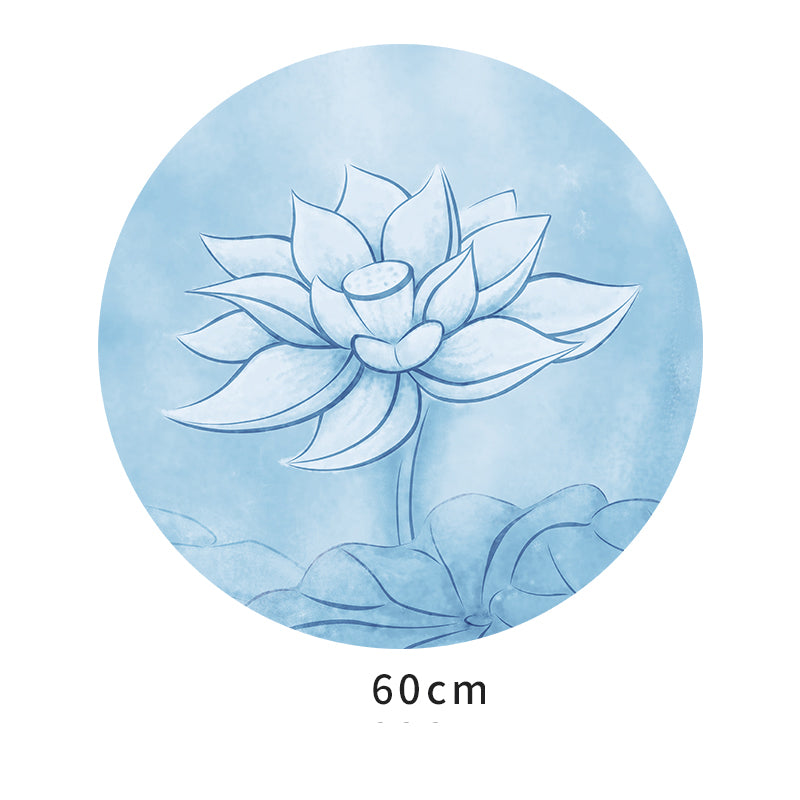 Tapis de yoga rond de méditation Olivenorma « Om Sea of Flowers » de 60 cm