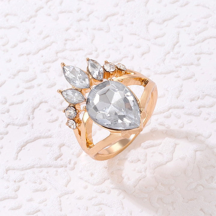 Olivenorma « Beauté naturelle » – Bague élégante de qualité supérieure avec zircones serties en couronne 