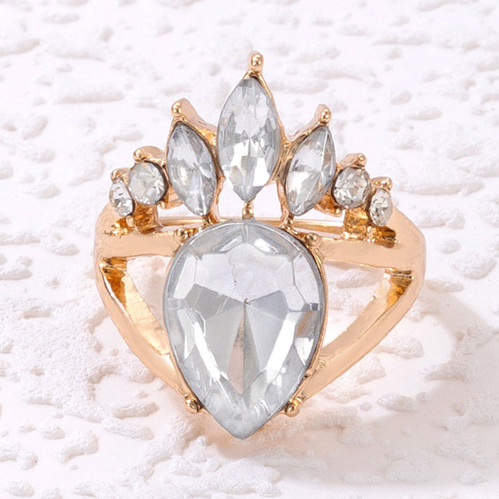 Olivenorma « Beauté naturelle » – Bague élégante de qualité supérieure avec zircones serties en couronne 