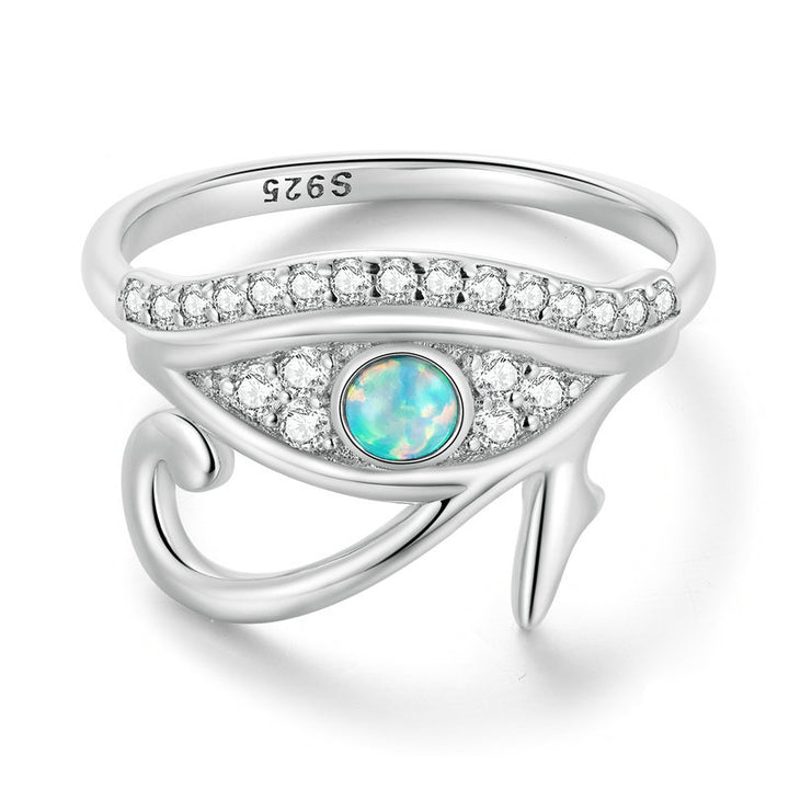 Bague Olivenorma en argent sterling S925 avec œil d'Horus