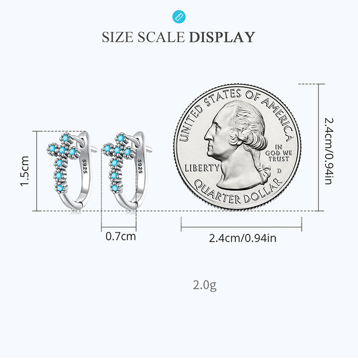 Boucles d'oreilles Olivenorma en argent sterling S925 avec turquoise 