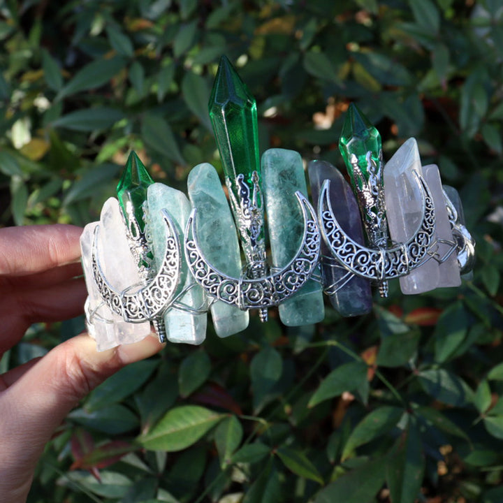 Couronne de sorcière bohème en cristal faite à la main Olivenorma