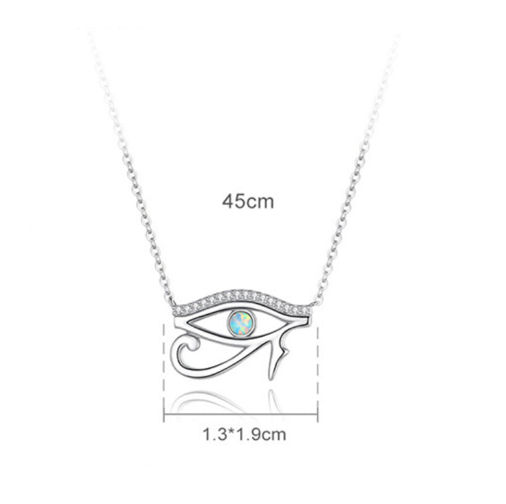 Collier Olivenorma en argent sterling S925 avec opale œil d'Horus - image 10