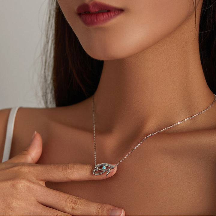 Collier Olivenorma en argent sterling S925 avec opale œil d'Horus - image 3
