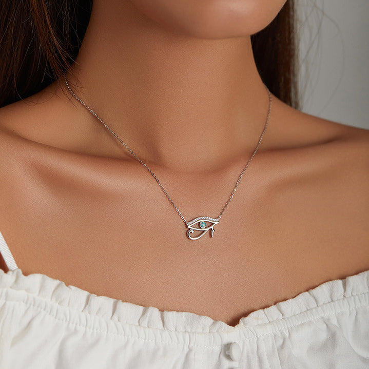 Collier Olivenorma en argent sterling S925 avec opale œil d'Horus - image 4