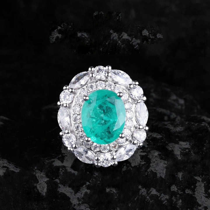 Parure de bijoux en tourmaline Paraiba avec fleurs Olivenorma 