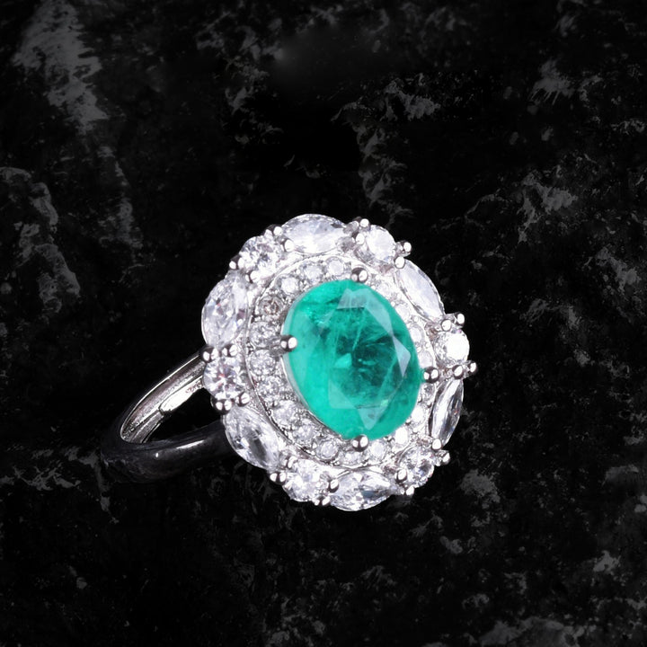Parure de bijoux en tourmaline Paraiba avec fleurs Olivenorma 