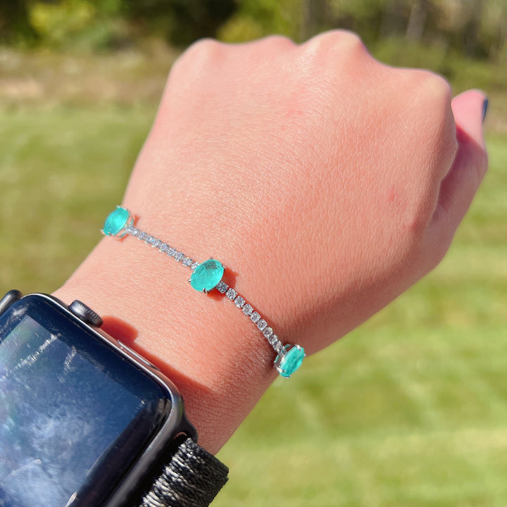 Bracelet Olivenorma Three Paraiba Tourmaline
