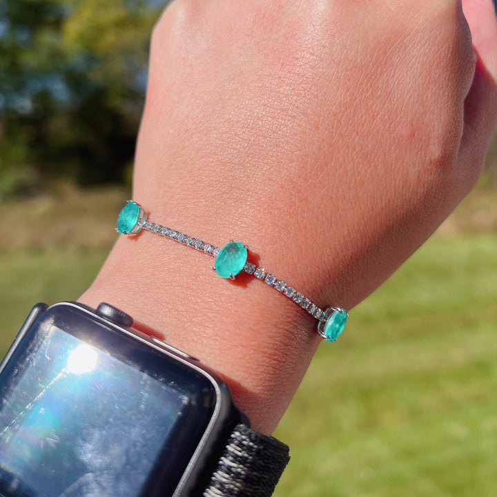 Bracelet Olivenorma Three Paraiba Tourmaline