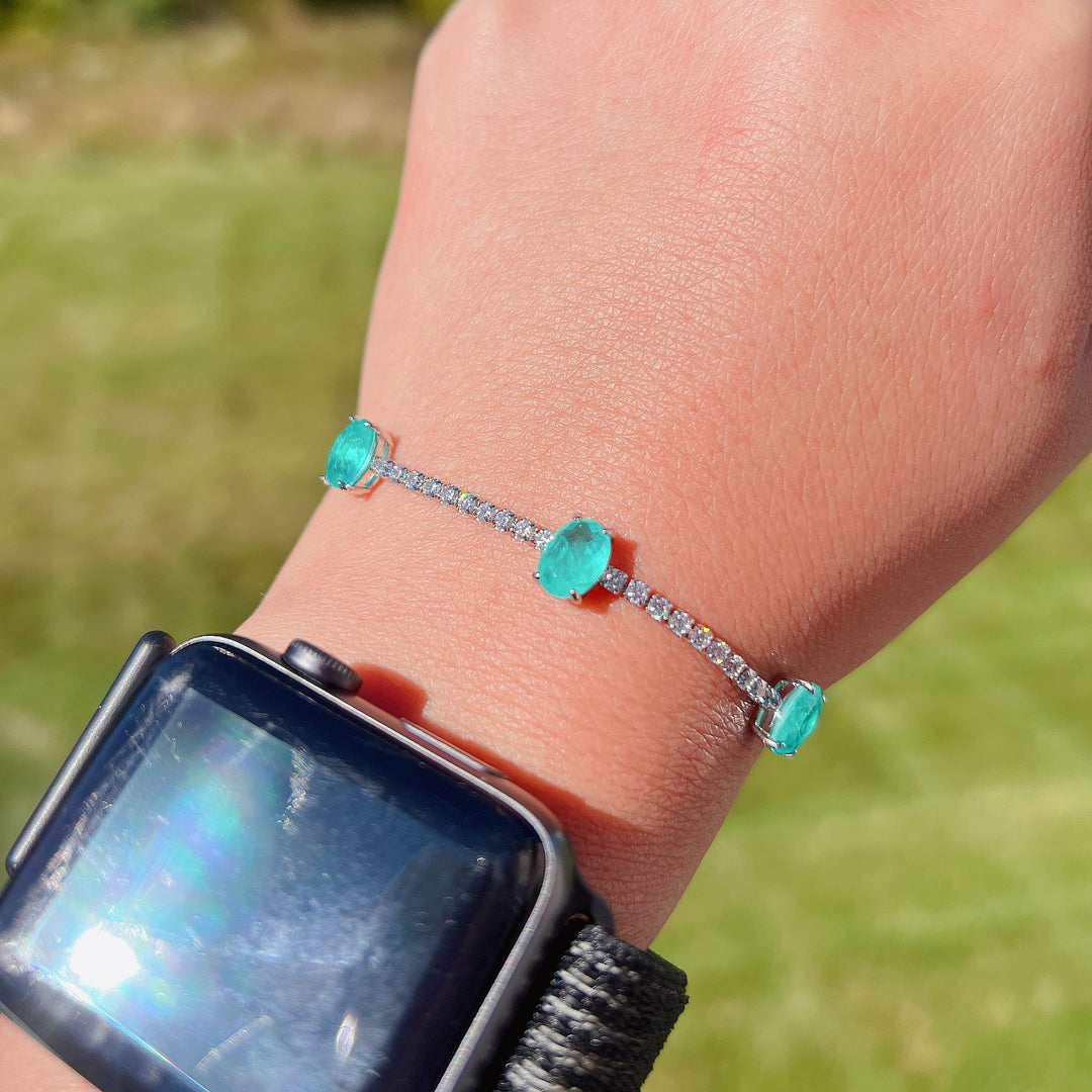 Bracelet Olivenorma Three Paraiba Tourmaline