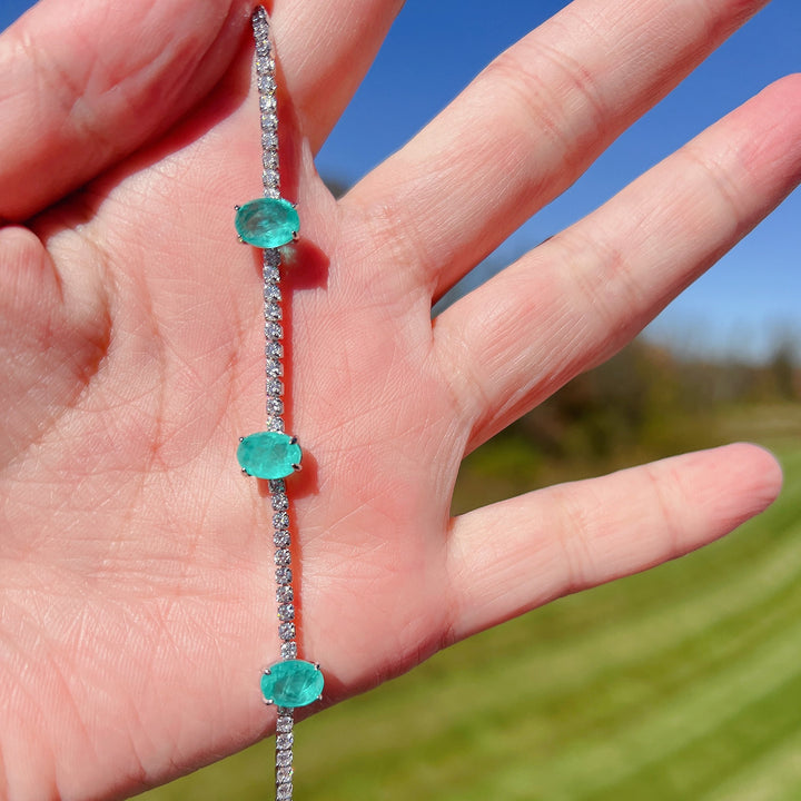 Bracelet Olivenorma Three Paraiba Tourmaline