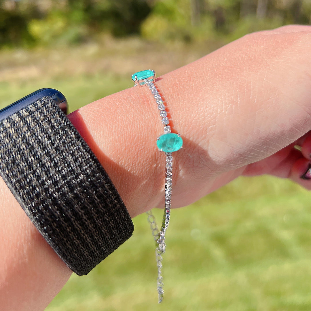 Bracelet Olivenorma Three Paraiba Tourmaline