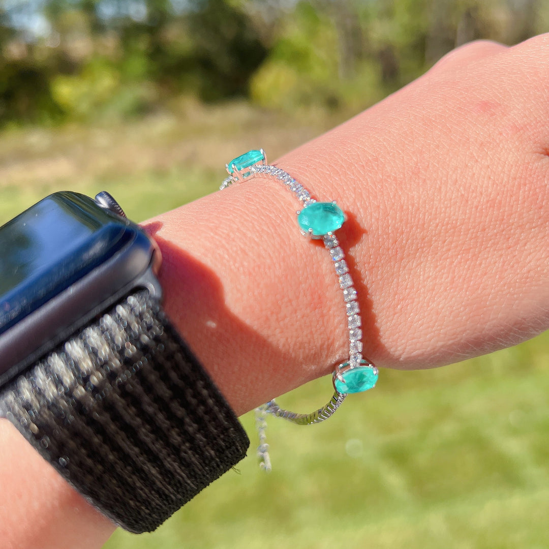 Bracelet Olivenorma Three Paraiba Tourmaline
