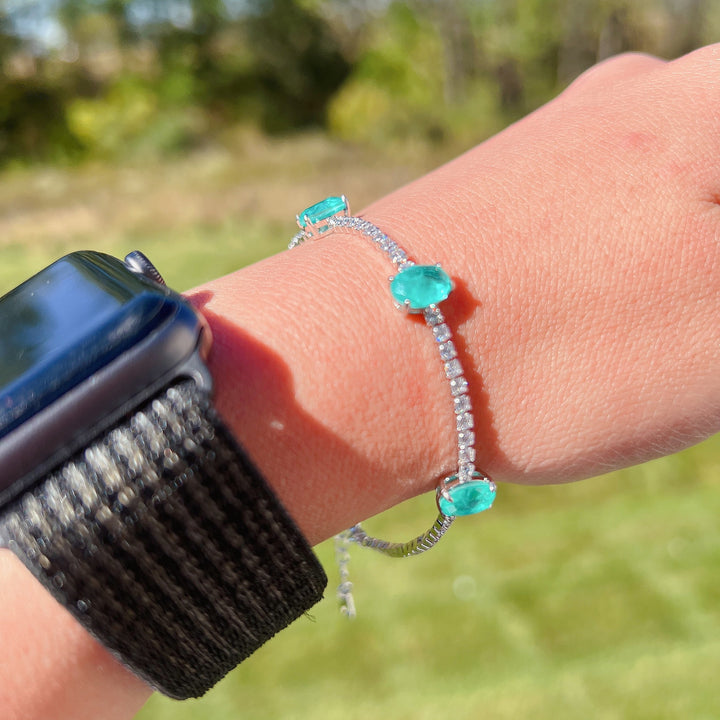 Bracelet Olivenorma Three Paraiba Tourmaline