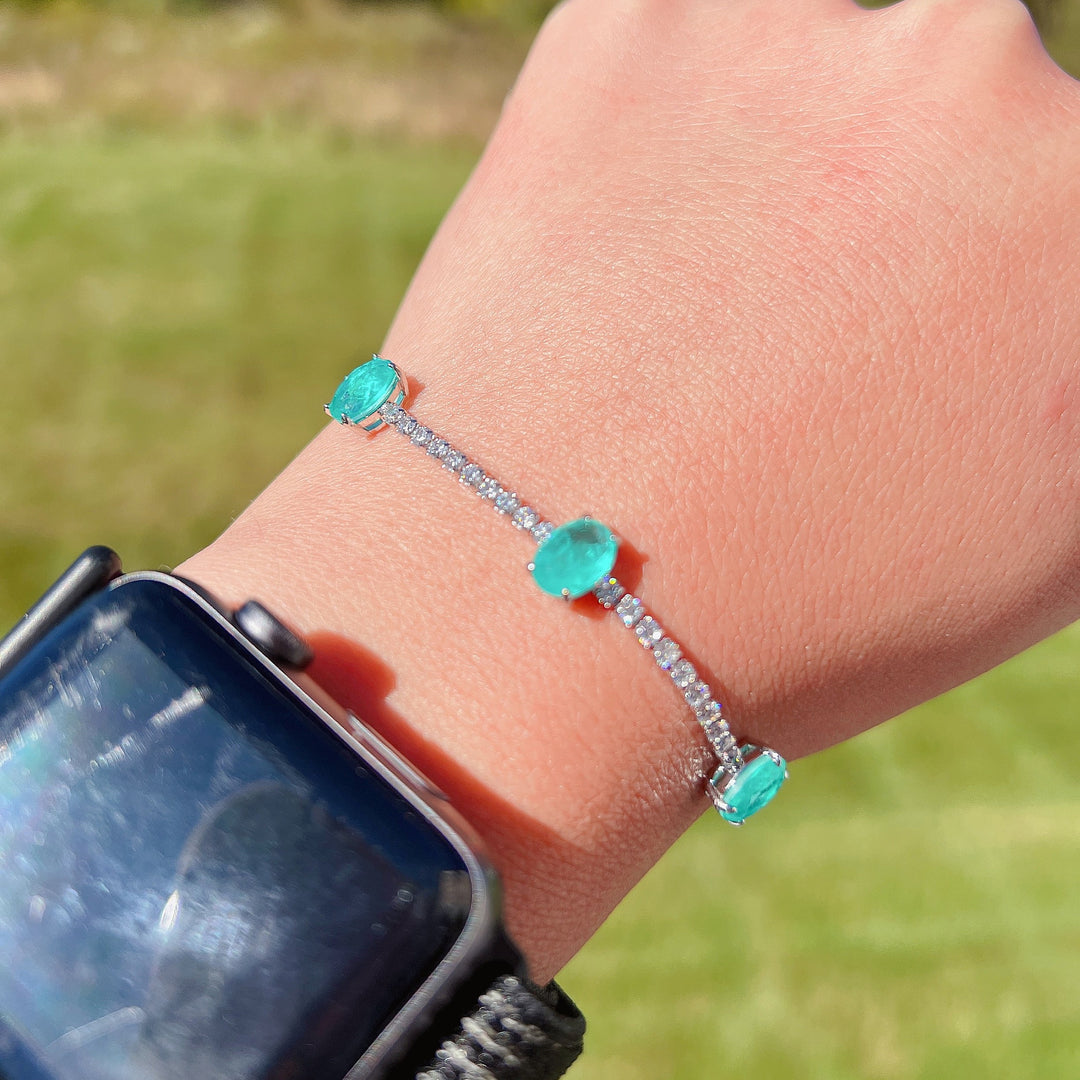Bracelet Olivenorma Three Paraiba Tourmaline