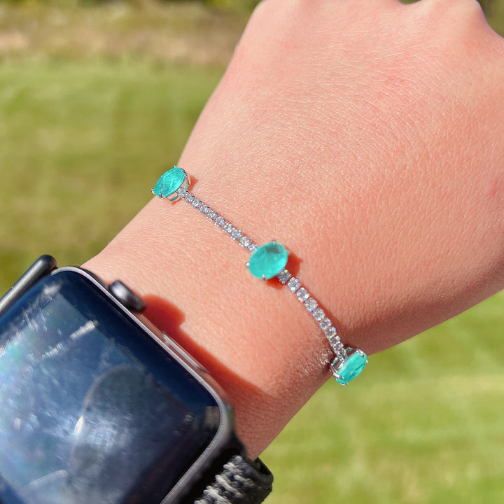 Bracelet Olivenorma Three Paraiba Tourmaline