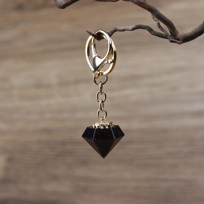 Porte-clés orgonite en gravier de cristal naturel Olivenorma