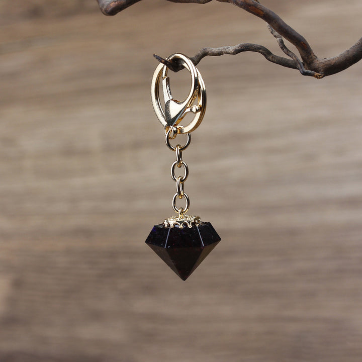 Porte-clés orgonite en gravier de cristal naturel Olivenorma