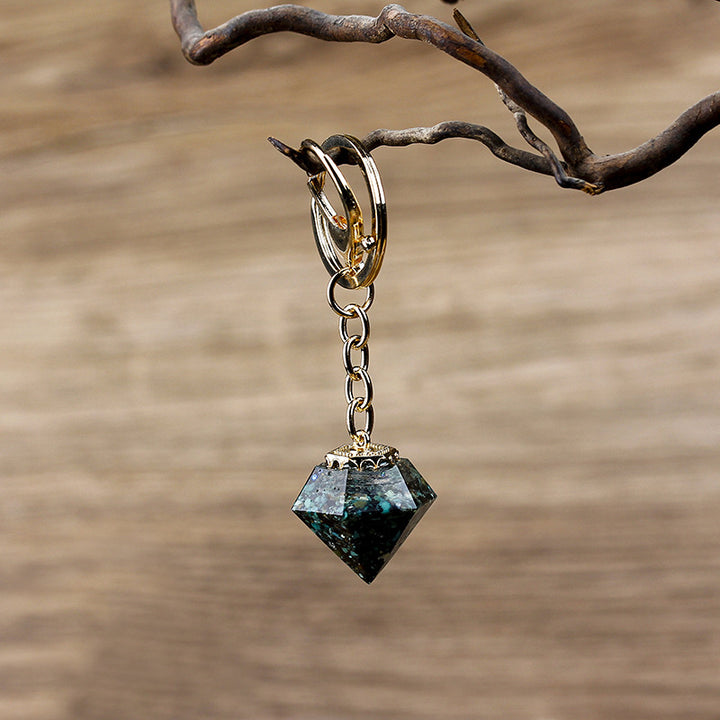 Porte-clés orgonite en gravier de cristal naturel Olivenorma