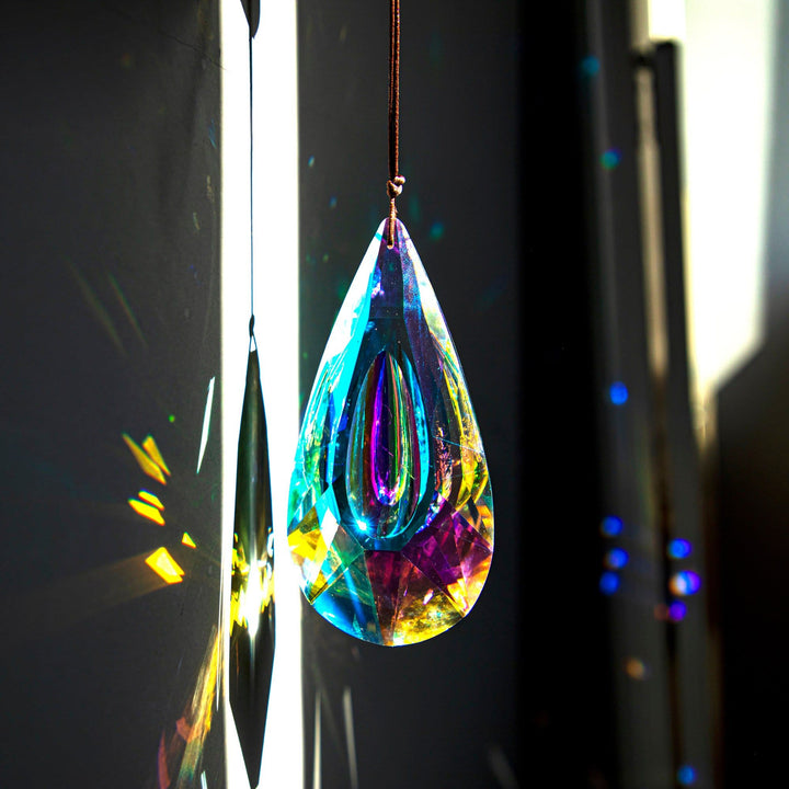 Olivenorma AB-Attrape-soleil à prisme en cristal suspendu coloré