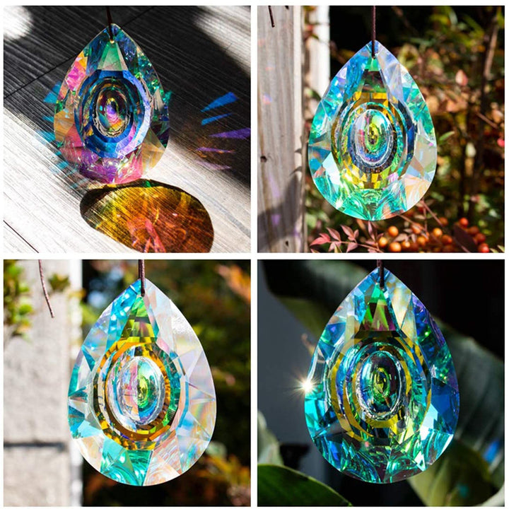 Lustre suspendu Olivenorma Cristaux Prismes Fenêtre Attrape-soleil