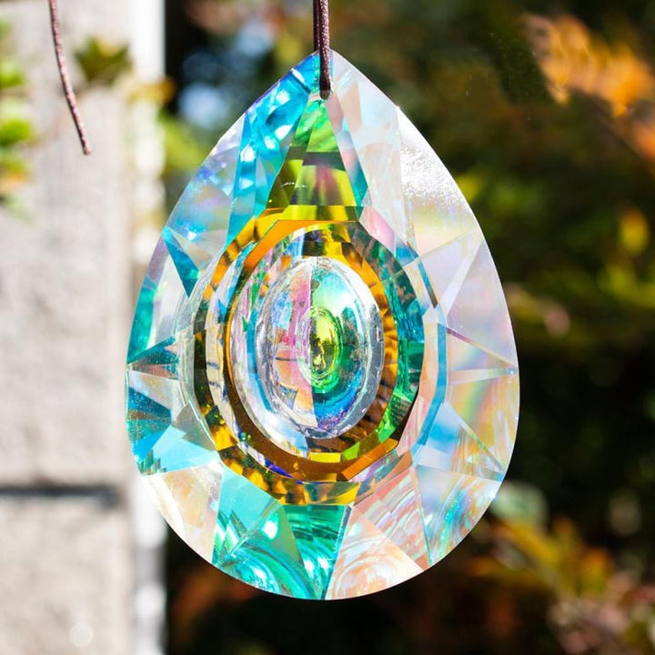 Lustre suspendu Olivenorma Cristaux Prismes Fenêtre Attrape-soleil