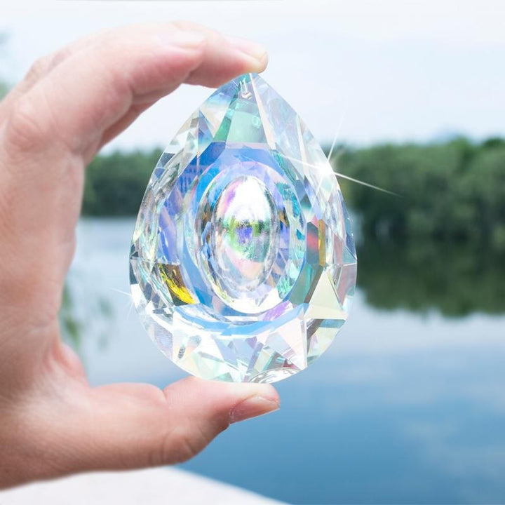 Lustre suspendu Olivenorma Cristaux Prismes Fenêtre Attrape-soleil
