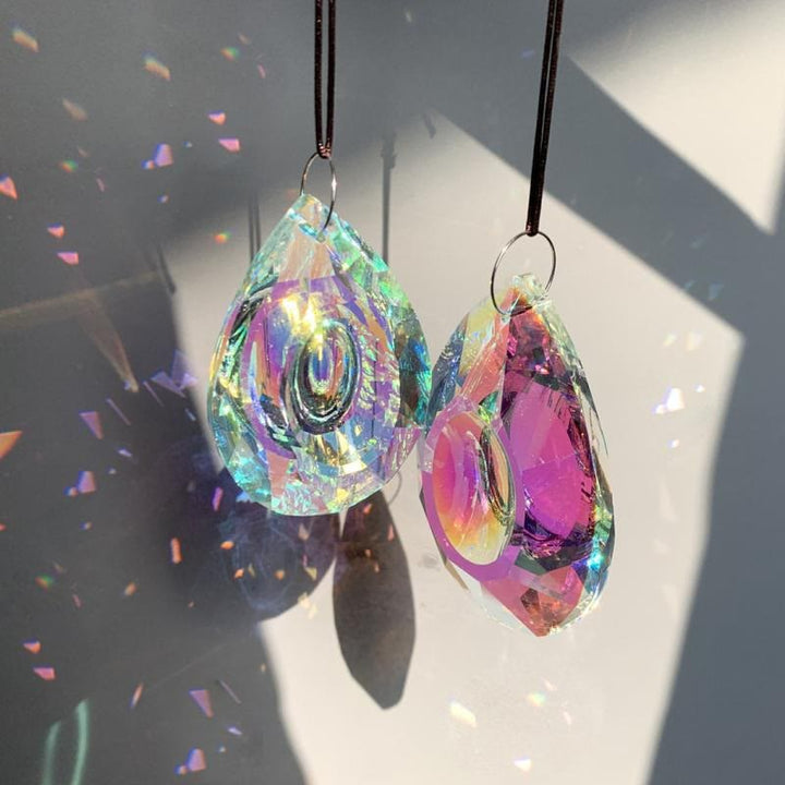 Lustre suspendu Olivenorma Cristaux Prismes Fenêtre Attrape-soleil