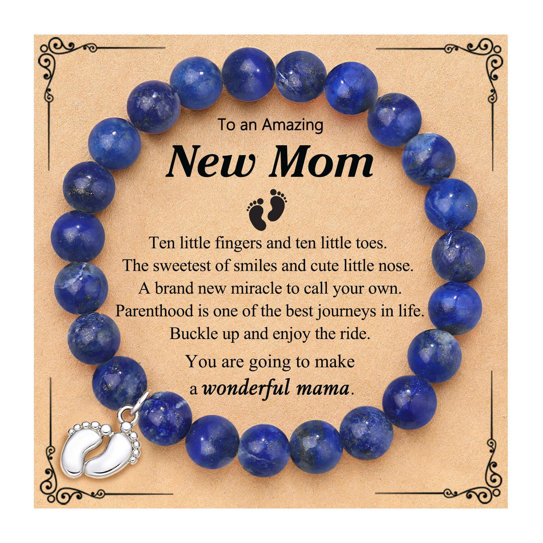 Bracelet en perles de pierre naturelle Olivenorma pour les nouvelles mamans