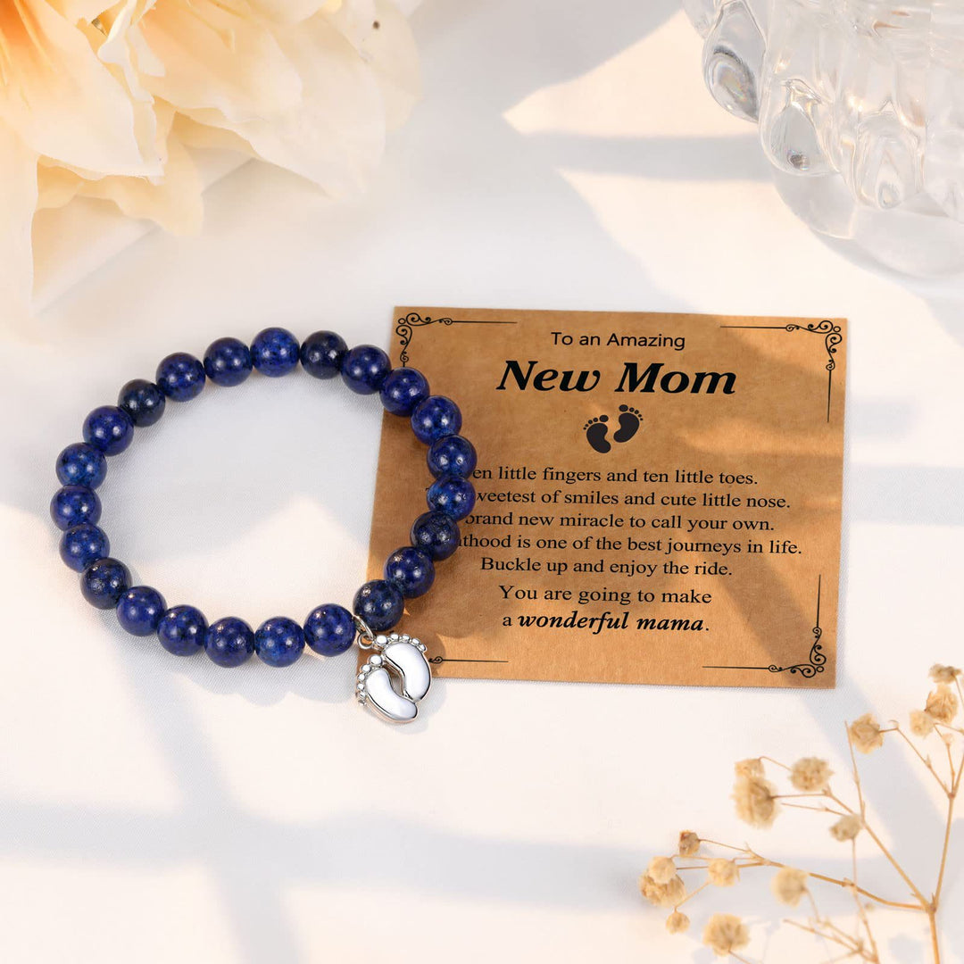 Bracelet en perles de pierre naturelle Olivenorma pour les nouvelles mamans