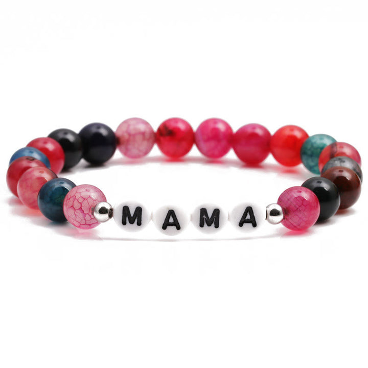 Bracelet de perles turquoise colorées Olivenorma "MAMA" - MAMAN - image 0