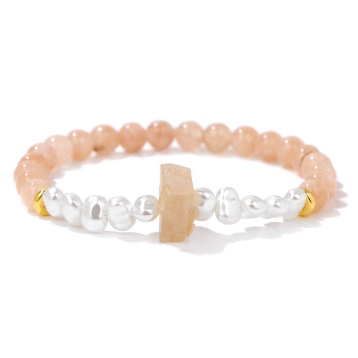 Bracelet Olivenorma en perles de cristal naturel irrégulières de 6 mm