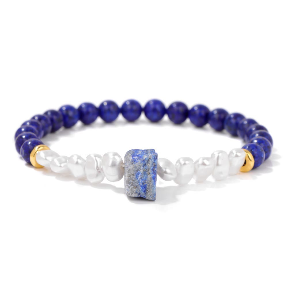 Bracelet Olivenorma en perles de cristal naturel irrégulières de 6 mm