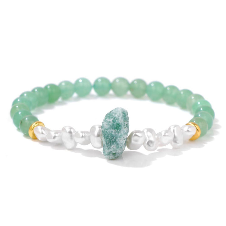 Bracelet Olivenorma en perles de cristal naturel irrégulières de 6 mm