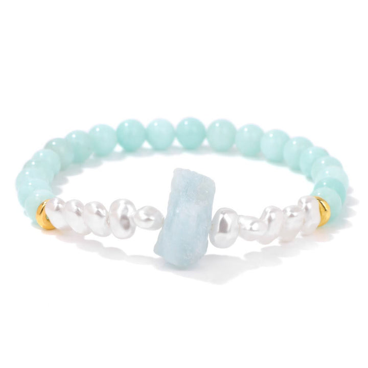 Bracelet Olivenorma en perles de cristal naturel irrégulières de 6 mm