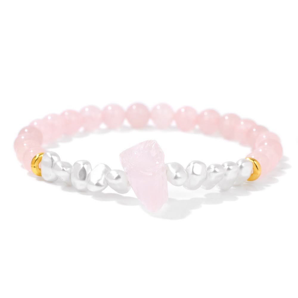 Bracelet Olivenorma en perles de cristal naturel irrégulières de 6 mm